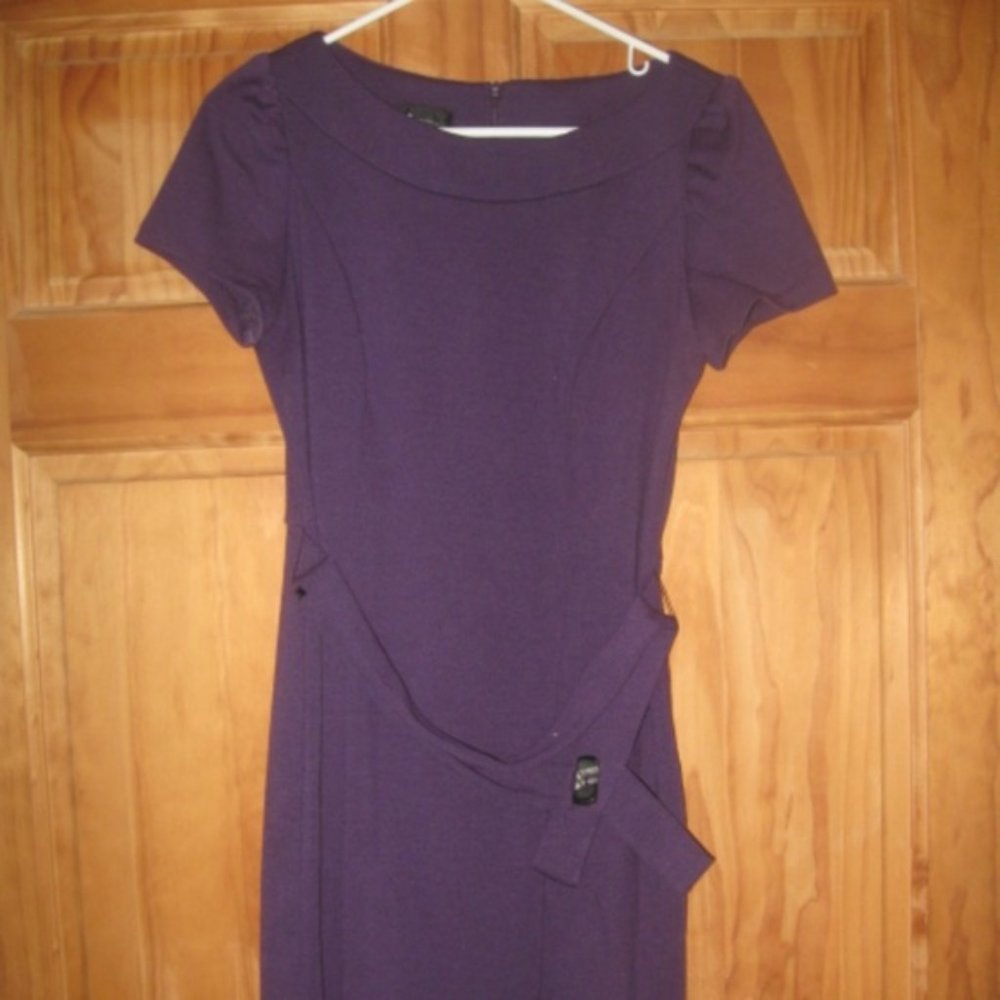 AB Studio Purple Belted Dress